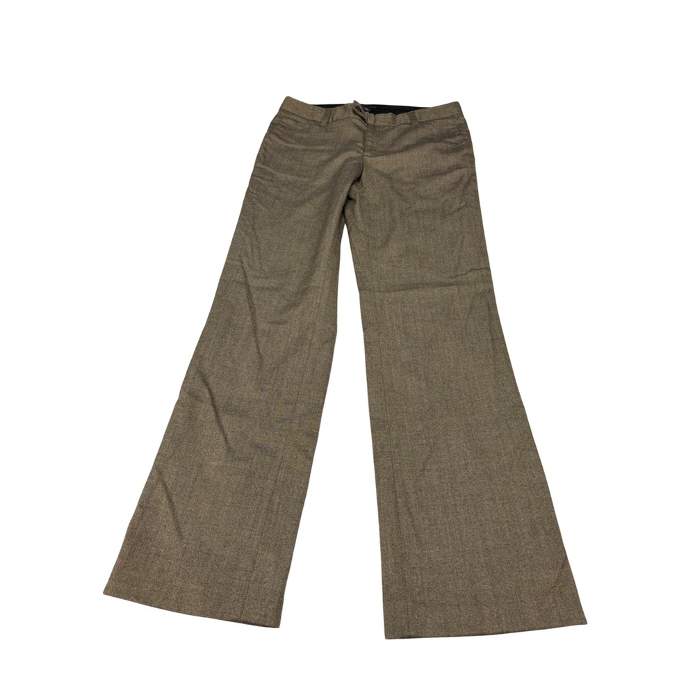 Banana Republic Ryan Fit Brown Wool Blend Straight Leg Dress Pants Womens 10